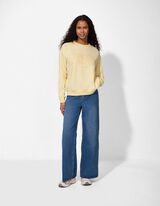 Sweatshirt - Toepassing - lichtgeel