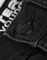 szorty dżinsowe - czarny dżins - czarny