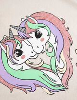 T-shirt - Glitterprint - beige