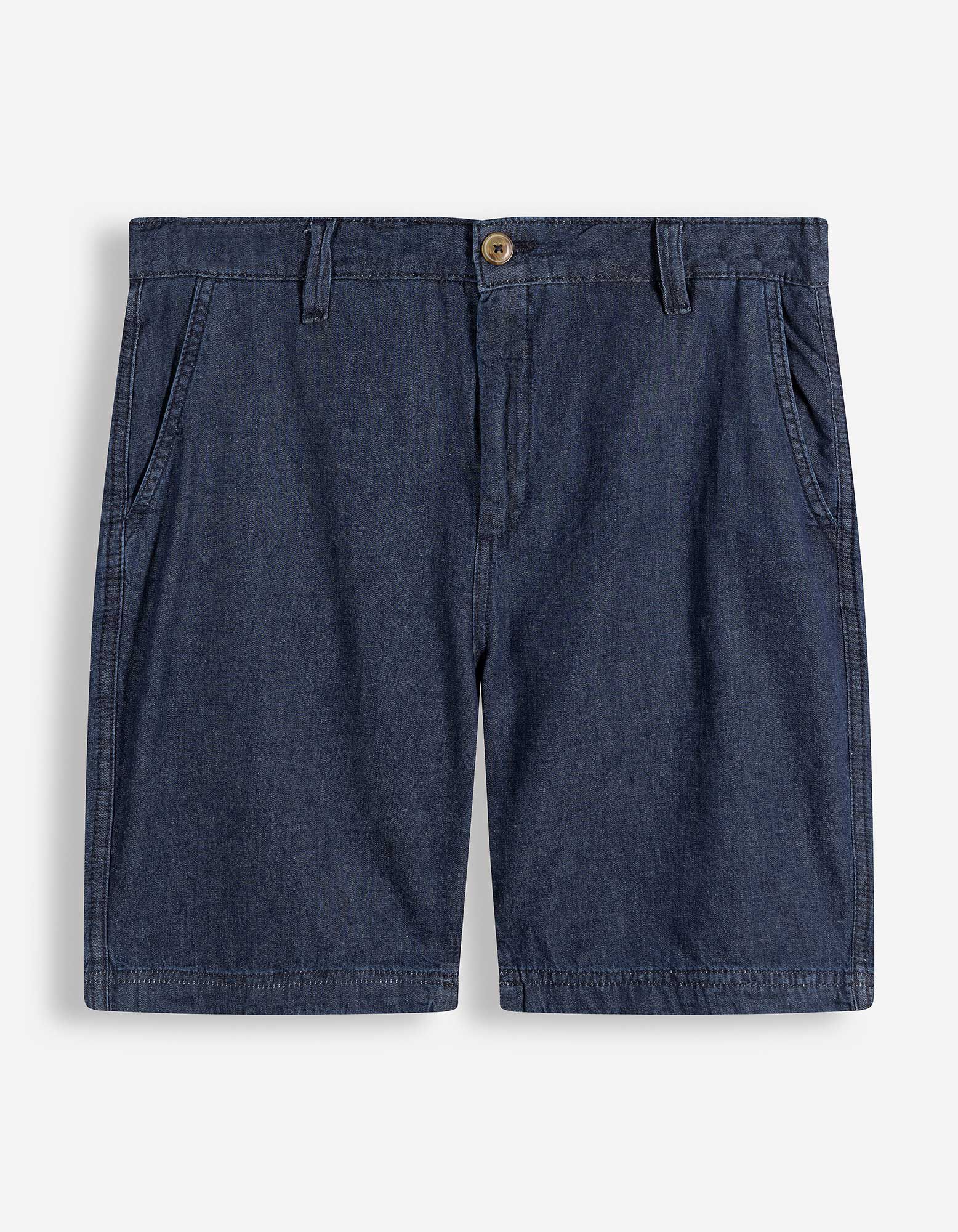 Shorts - Knopfverschluss - Dunkelblau