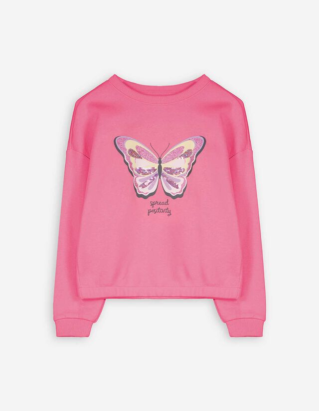 bluza - z cekinami - rozowy