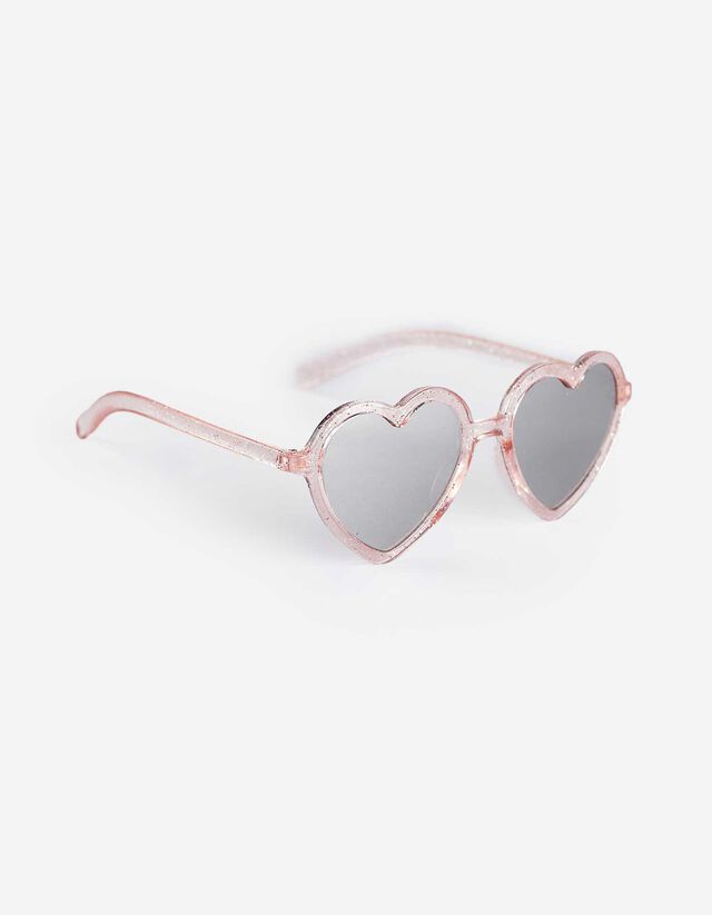 Sonnenbrille - Herzform - rosa