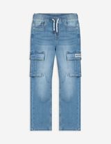 Cargohose - Straight Fit - hellblau