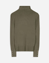 Bluză de corp cu m&acirc;necă lungă - Nasturi decorativi - Verde inchis