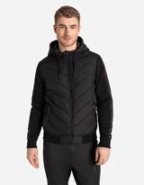 Felpa aperta - Righe a contrasto - nero