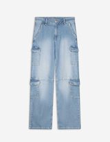 Pantaloni cargo - Denim - celeste