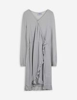 Kleid - Glitzerprint - hellgrau