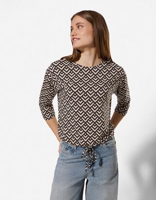 Shirt - Knotendetail - beige