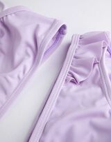 Bikiinitopist ja bikiinikombineest komplekt - Volangid - lilla