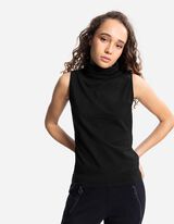 Top - Rollkragen - schwarz