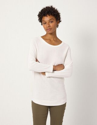 Strickpullover - Fledermaus&auml;rmel - Off-White