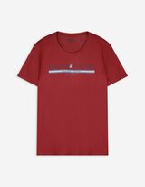 T-shirt - Frontprint - ciemny czerwony