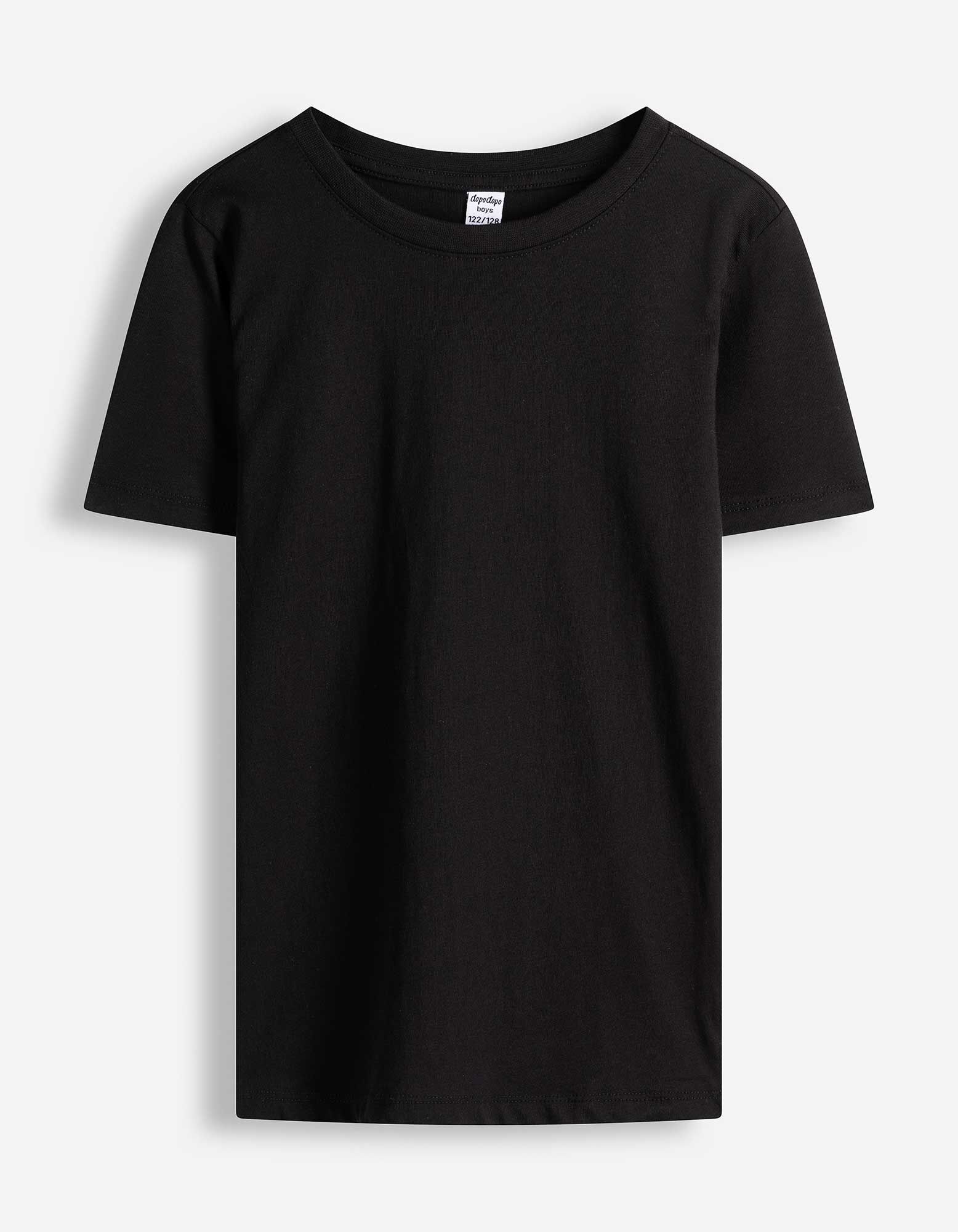 Shirt - einfarbig - Schwarz