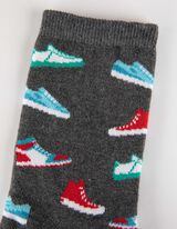 Čarape - Print po čitavoj povr&scaron;ini - siva