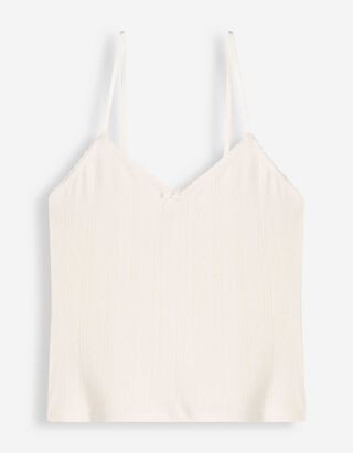 Unterhemd - Pointelle - wei&szlig;