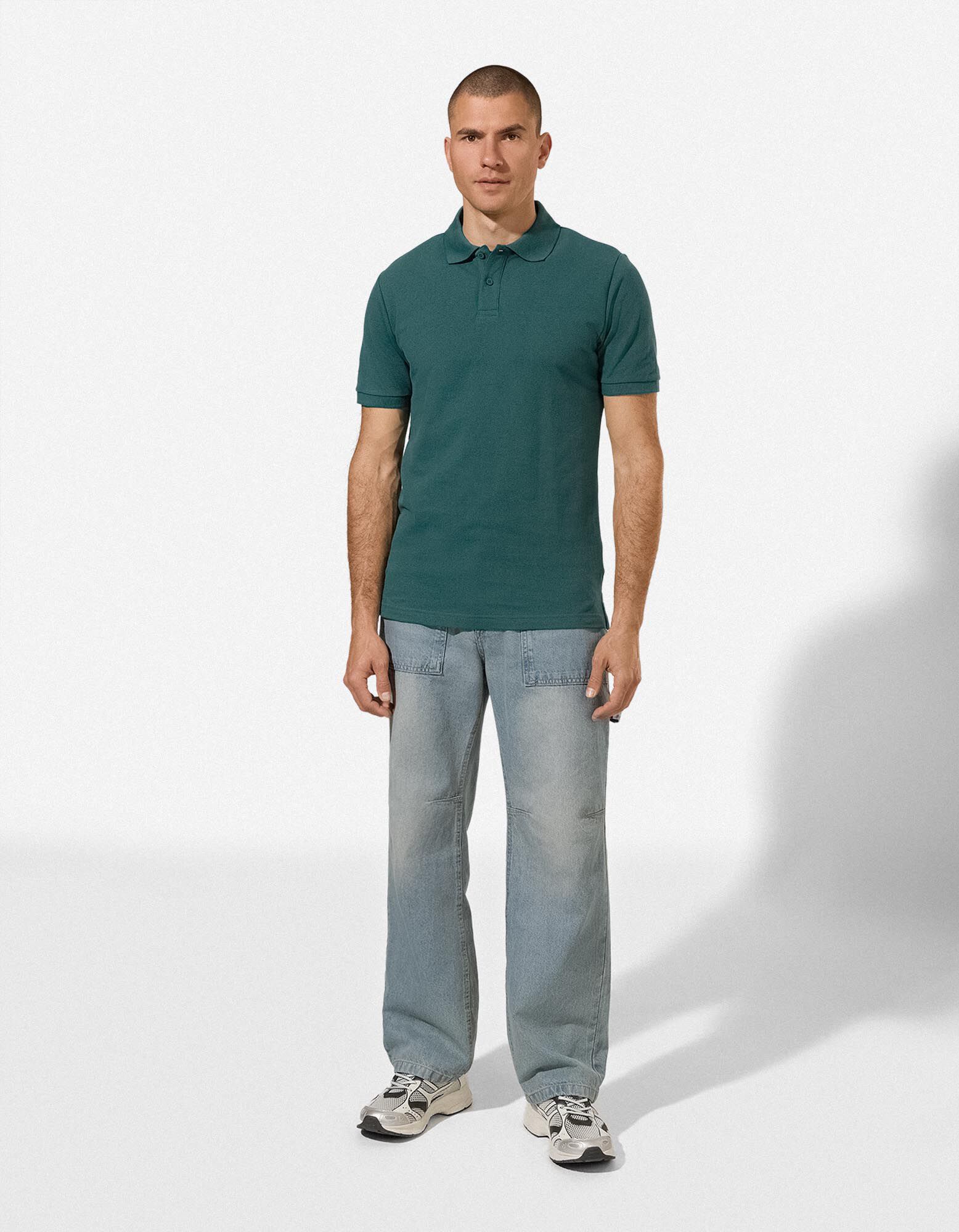 Poloshirt - einfarbig - Khaki
