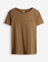 T-shirt - Borduursels - bruin