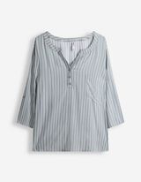 Bluse - Allover-Muster - t&uuml;rkis
