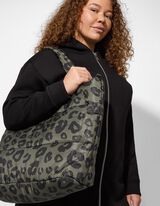 Táska - Párducmintás - sötétzöld