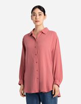 Overhemdblouse - Mousseline - roze