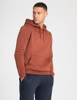 Bluză cu glugă - Amestec de bumbac - Maro