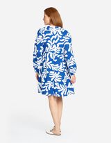 Bluza-haljina - Me&scaron;avina viskoze - plava