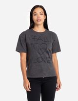 T-shirt - Used look - donkergrijs