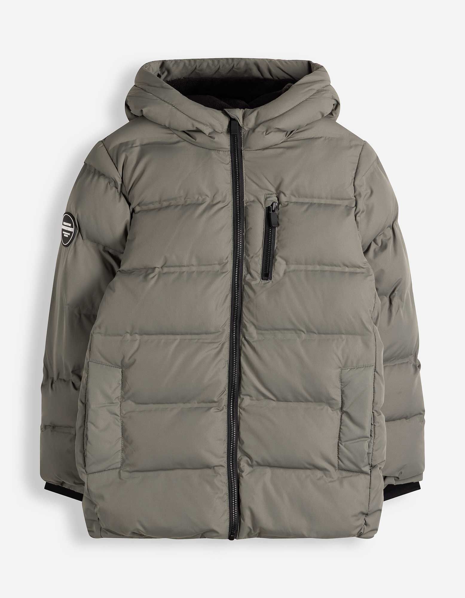 Steppjacke - Labelpatch - Dunkelgr&uuml;n