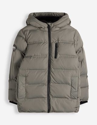 Steppjacke - Labelpatch - Dunkelgr&uuml;n