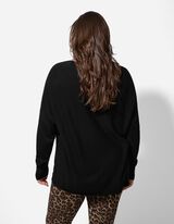 Pulóver - Netopierie rukávy - cierna