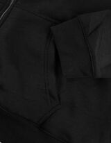 Felpa aperta - Cappuccio - nero