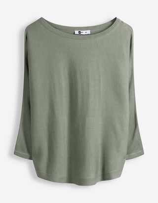 Strickpullover - Fledermaus&auml;rmel - Khaki