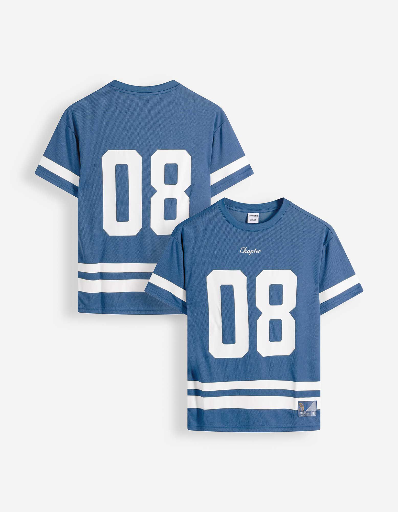 T-Shirt - Mesh - blau
