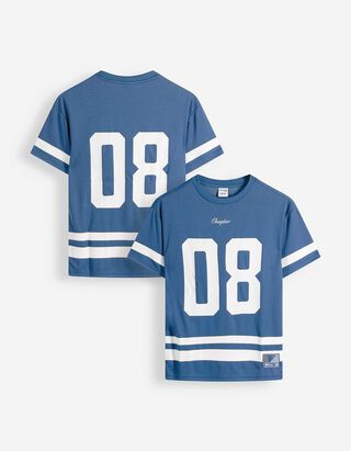 T-Shirt - Mesh - blau