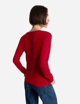 Maglia a manica lunga - Basic - rosso scuro