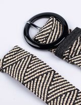 Gürtel - gemustert - schwarz