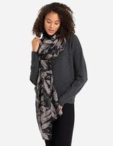 Sjaal - Motief all-over - beige