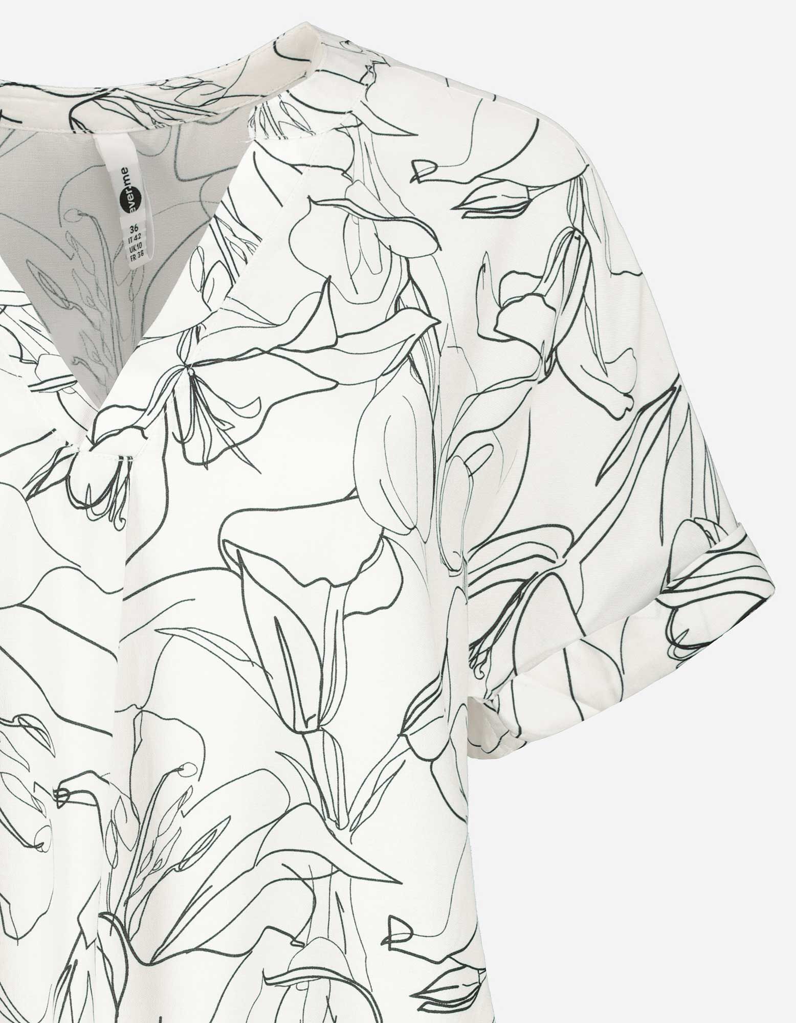 Haut en dentelle - Viscose - blanc
