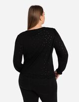 Marškinėliai ilgomis rankovėmis - LENZING™ ECOVERO™ - juodas