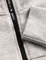 Strickjacke - Stehkragen - Grau