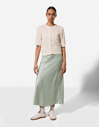 Sukňa - Jednofarebn&yacute; - tyrkysovy