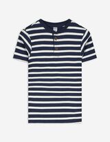 T-Shirt - Streifen - dunkelblau
