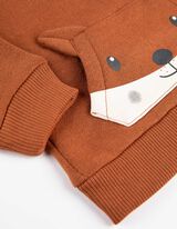 Mikina - Predn&eacute; vrecko - hneda