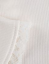 T-shirt - Cuciture decorative - bianco