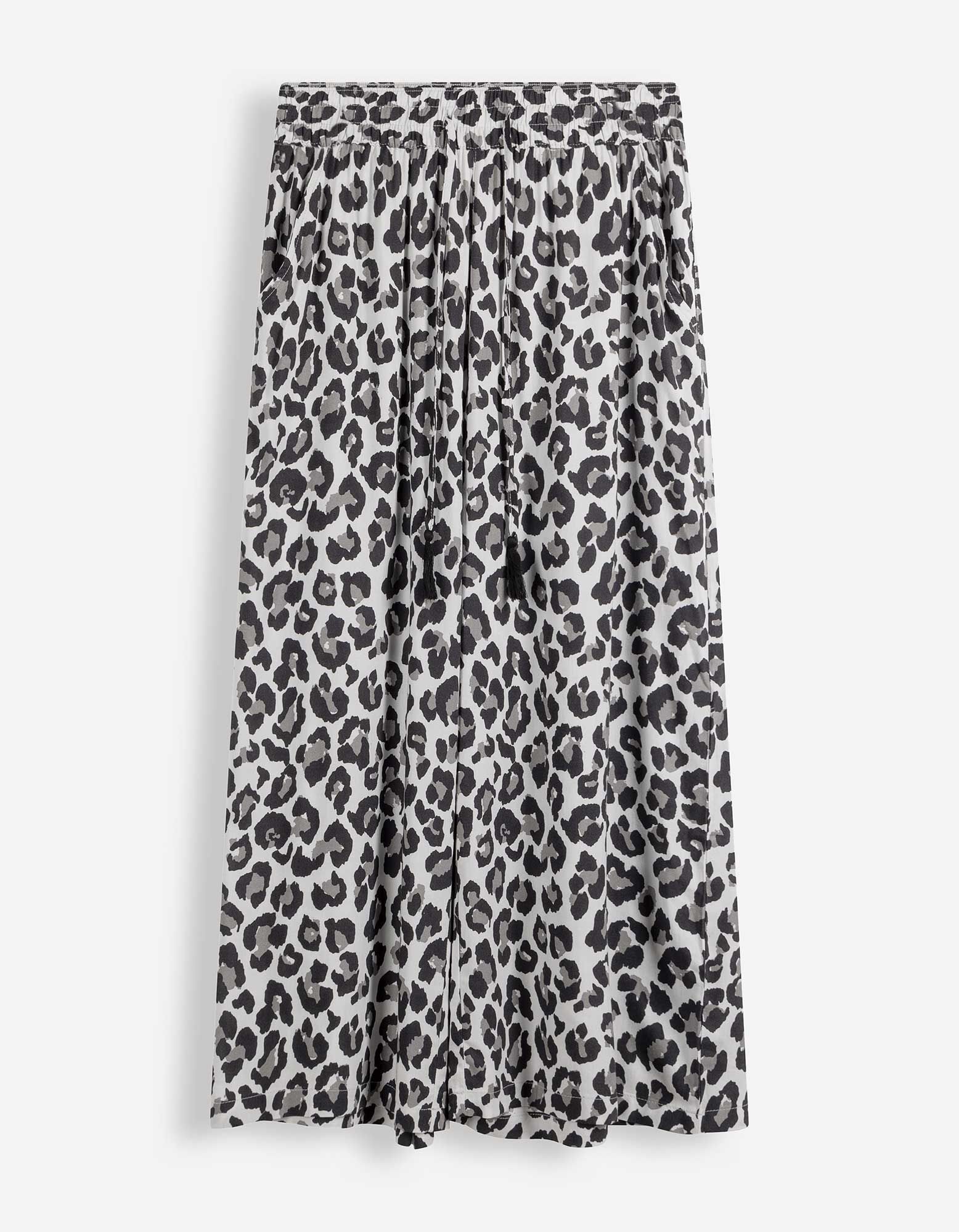 Hose - Leopardenmuster - Grau