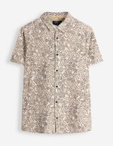 Hemd - Allover-Print - wei&szlig;