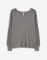 Maglione - Misto viscosa - grigio scuro