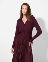 Pleten&yacute; sveter - Na&scaron;it&eacute; vreck&aacute; - tmavofialova