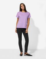 Tričko - Kulat&yacute; v&yacute;střih - lila