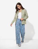 Felpa aperta - Cappuccio con coulisse - verde